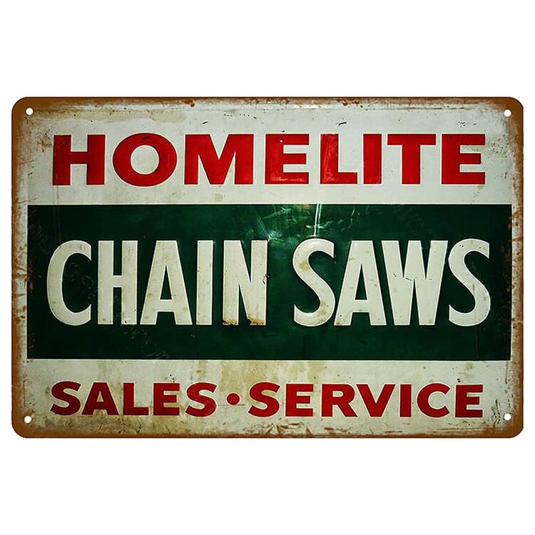 Scies à chaîne - Enseigne Vintage Métallique/enseignes en bois - 20*30cm/30*40cm