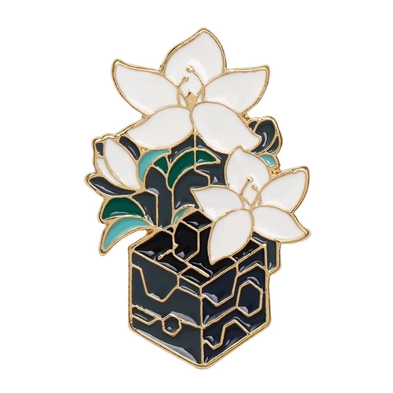 Fashion Pin Rose Alloy Enamel Unisex Brooches