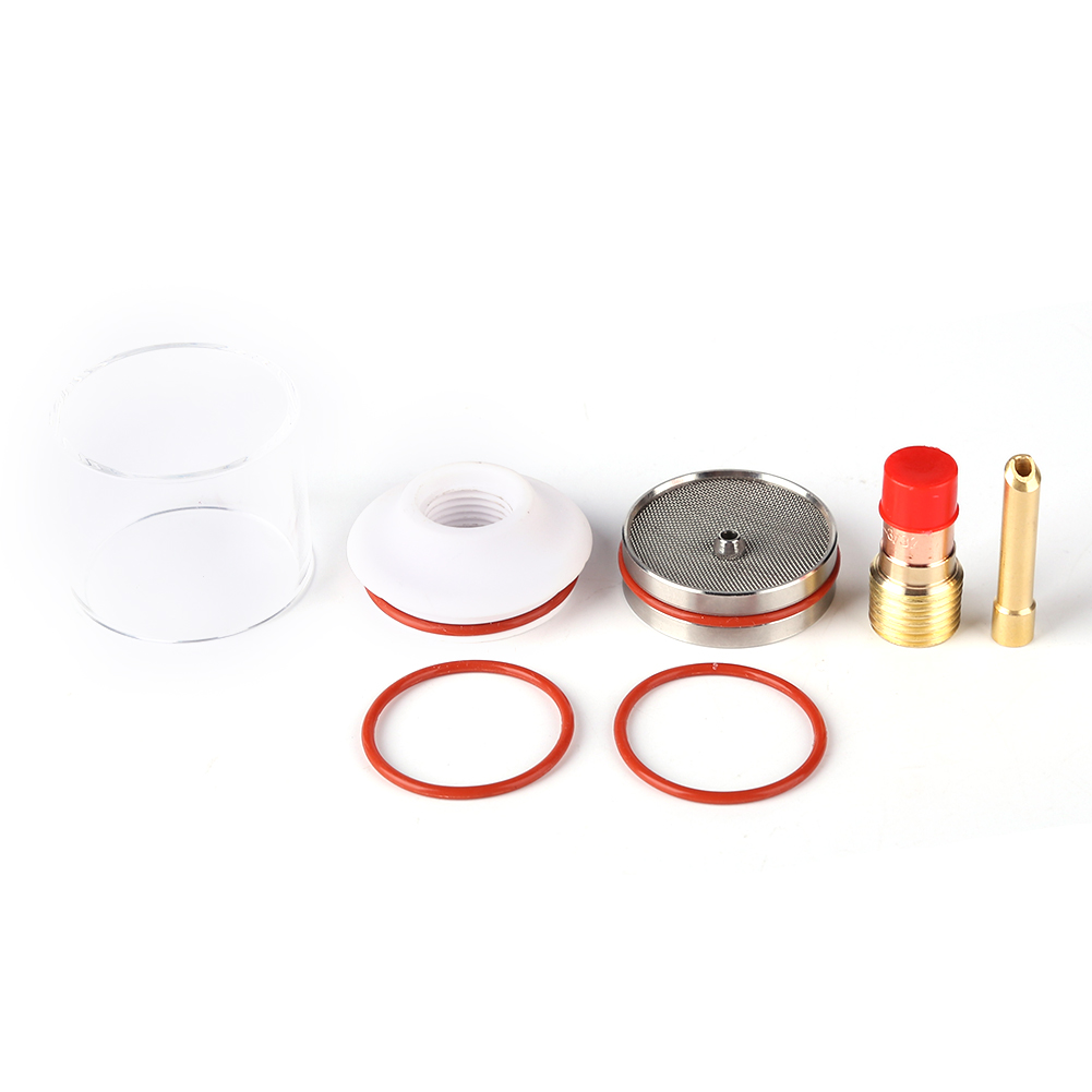 

2.4mm Collet Glass Cup Gas Lens Kit for WP17/18/26 Argon Arc Welding Torch, 501 Original