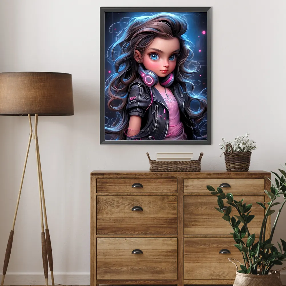 Full Round Diamond Painting 40*50cm - Sweet Girl
