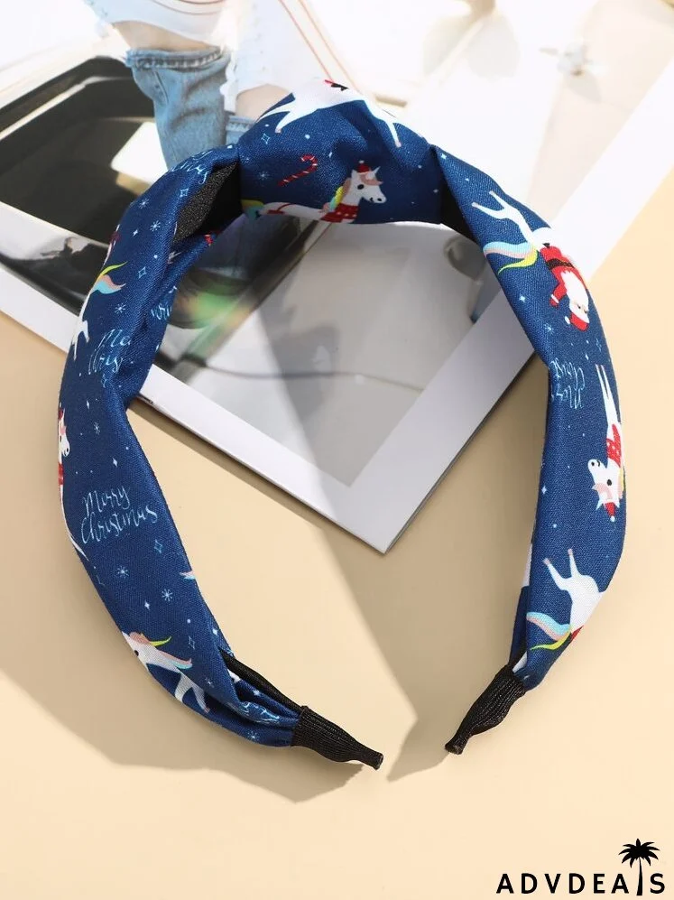 Christmas Santa Claus Print Headband