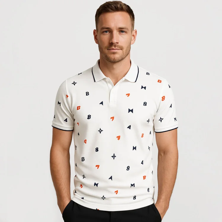 Printed Short-Sleeve Polo QueenFunky
