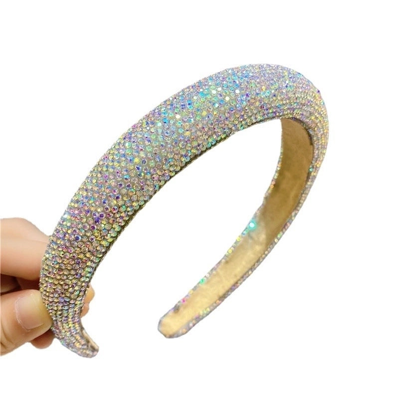 Women’s Glam Minimalist Solid Color Diamond Hair Band