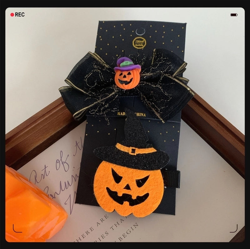 Women’s Funny Classic Style Halloween Pattern Felt Fabric Hair Clip