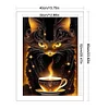 Black Cat Coffee-11CT Stamped Cross Stitch 40*60cm(Big Size)