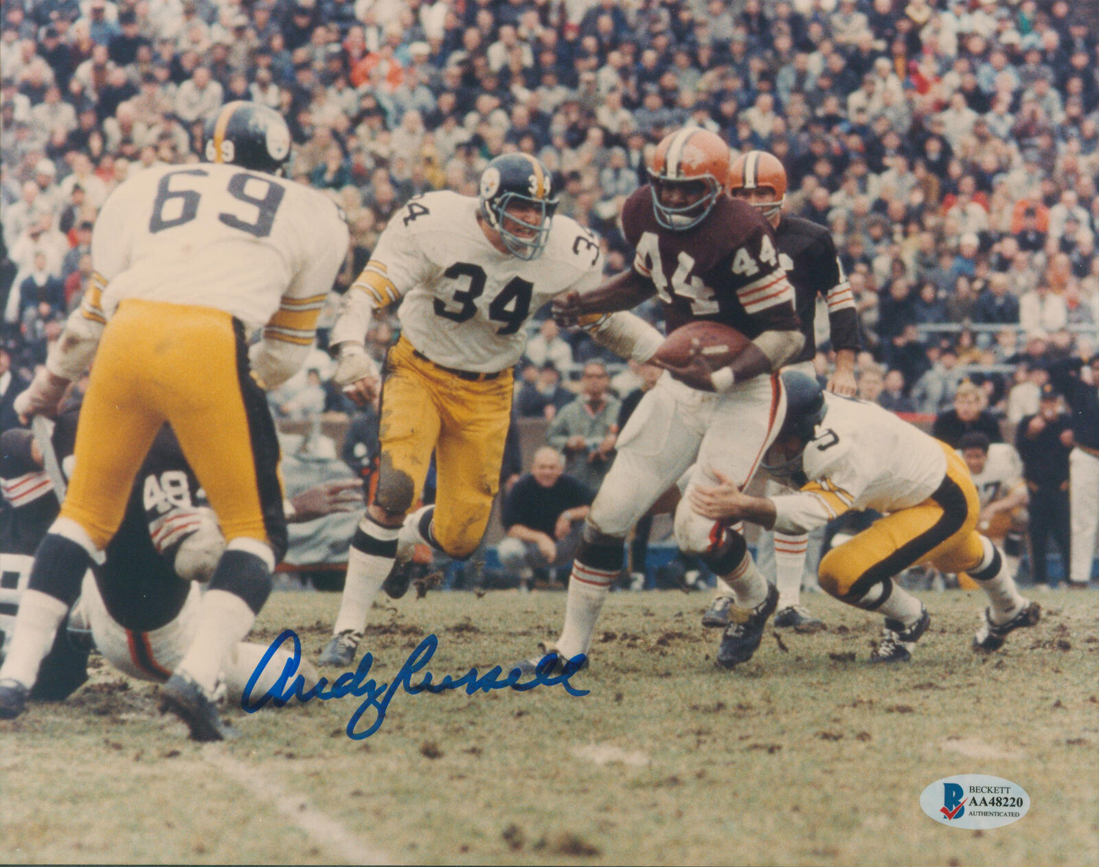 Steelers Andy Russell Authentic Signed 8x10 Photo Poster painting Autographed BAS #AA48220