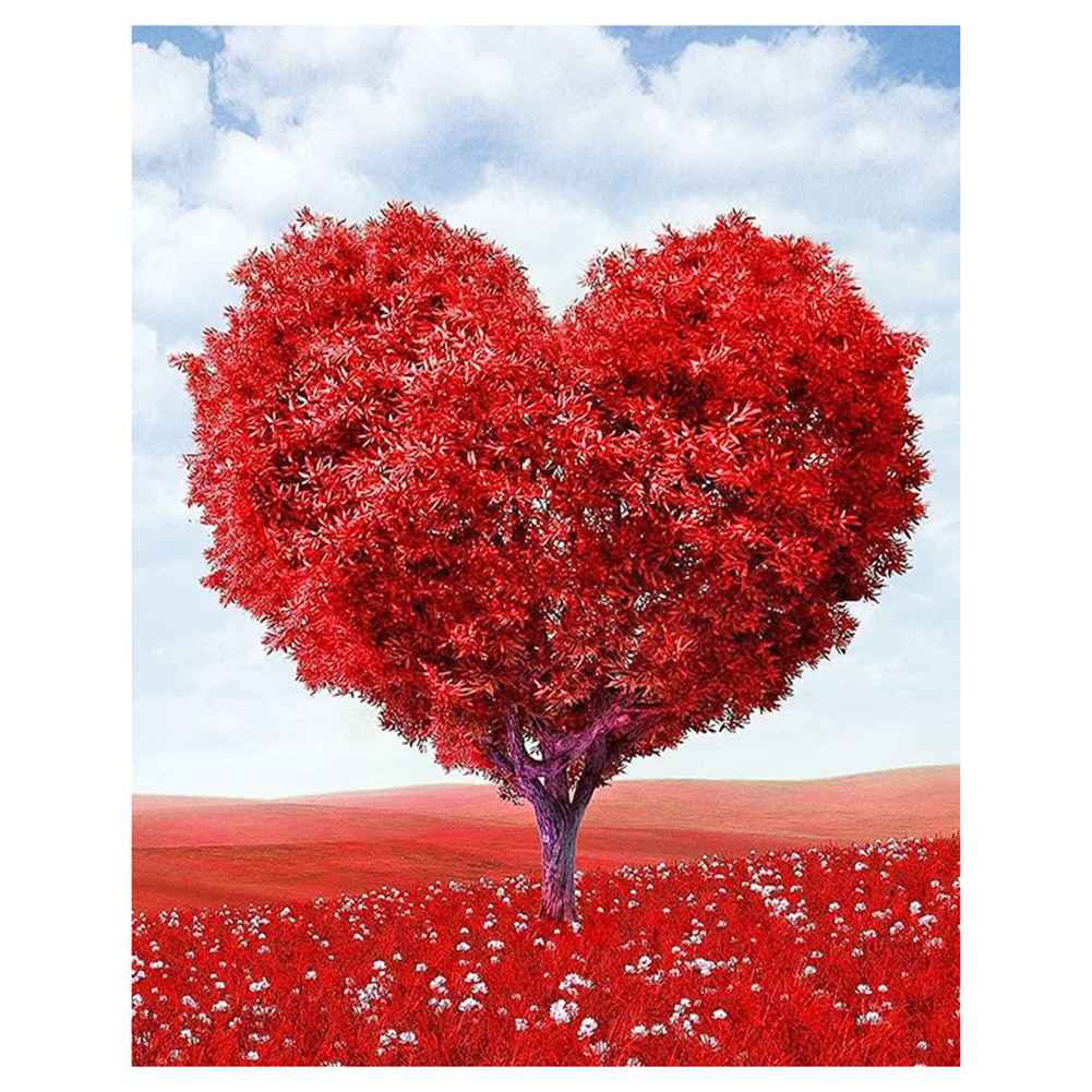 

Tree Heart - 11CT Stamped Cross Stitch - 40*50CM, 501 Original