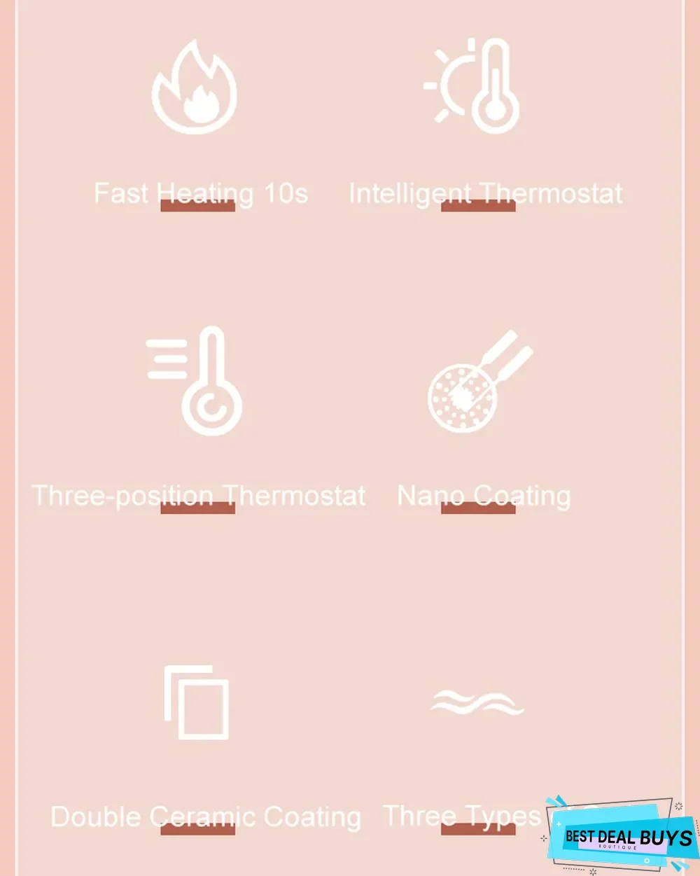 Oteya&trade; Double Ceramic Coating Multi-Functional Curling Iron