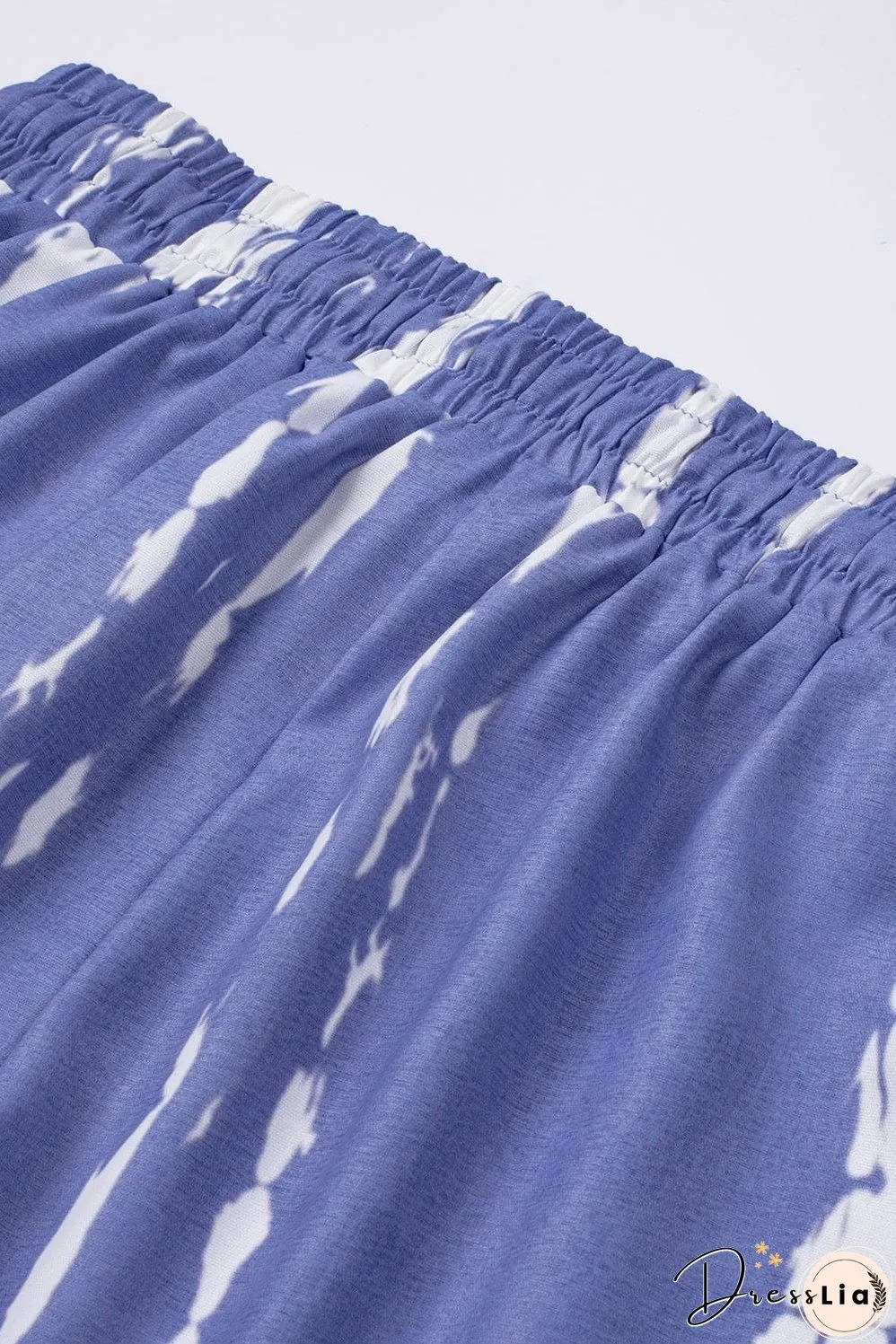 Boho Blue Tie Dye Summer Shorts