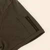 Men's Cuff Zipper Pocket Color Cotton Breathable T-Shirt by Inlyline