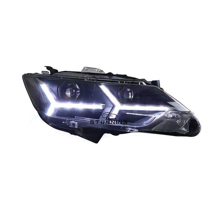 Upgrade full LED dynamic fishbone headlamp headlight for toyota camry 2015 2016 2017 head lamp head light ITN Auto