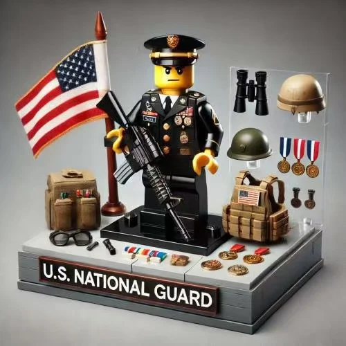 U.S. Military Patriotic Ornament Building Blocks - 100% Made in the USA
