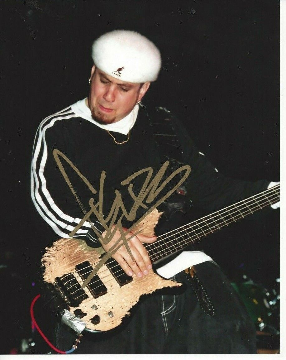 Reginald Arvizu Autographed 8x10 Korn BassistRare B872