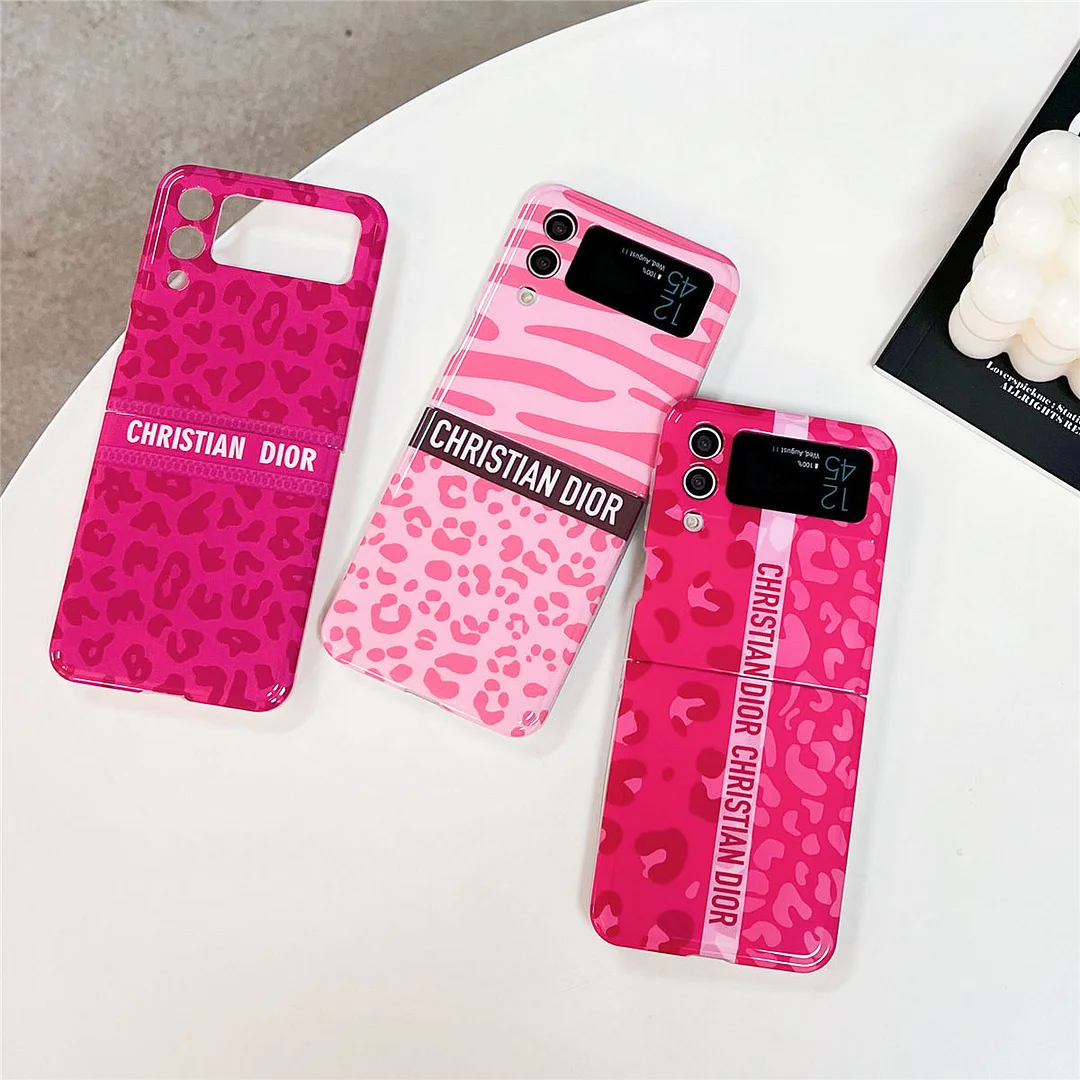 Pink Leopard Print Samsung Galaxy Z Flip Case