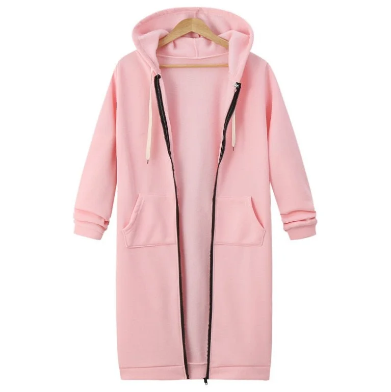 Yvlvol women long jacket hooded coat for spring autumn hoodies Long Coat Plus Size streetwear female jackets drop shipping