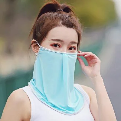 Solid Color Breathable Ice Silk Sunscreen Mask