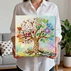 (25x25cm)DIY Pearl Painting Tree Framed Handmade Pearl Material Art Kit Living Room Decor
