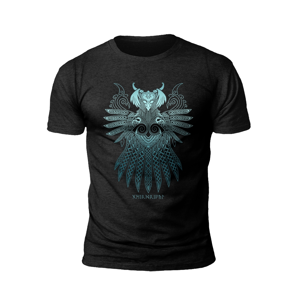 Nordic Owl's Wisdom: The 'Owl with Runes' T-Shirt