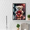 uk.everydayedeals (Limited Stock)Diamond Painting - Full Square - Heart Bear Letter W35x45cm