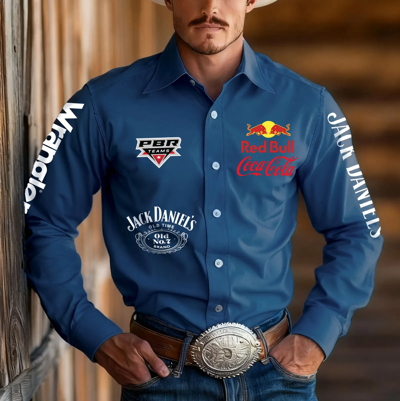 Professional Rider's Long Sleeve Button-Up Shirt