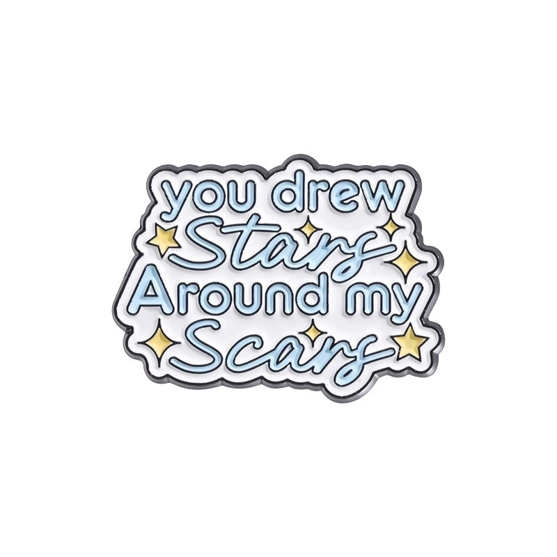 Cartoon Style Pin Letter Alloy Stoving Varnish Unisex Brooches