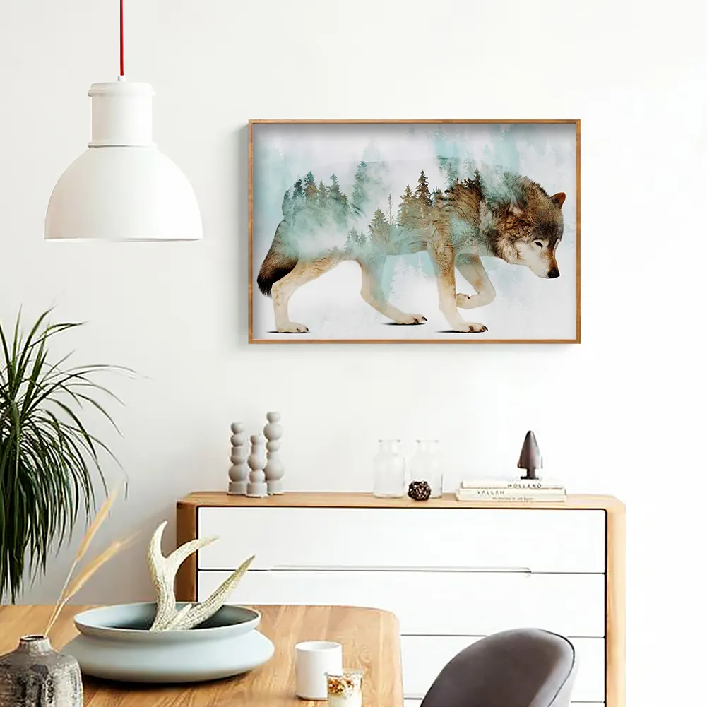 Full Round Diamond Painting 40*30cm - Wolf