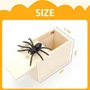 Wooden Box Spider Prank Practical Joke Trick Scare Toy Box Funny Kids Spider Gag