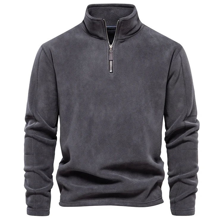 cartefse-stand-collar-wool-sweatshirt