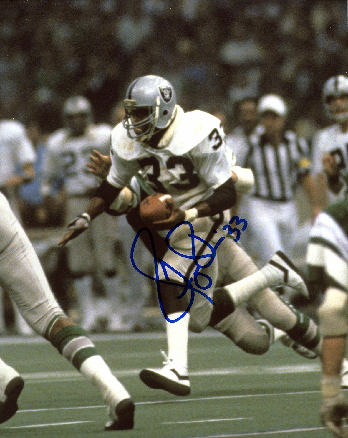 Kenny King autographed 8x10 Raiders Oklahoma Super Bowl Hero Oilers #3