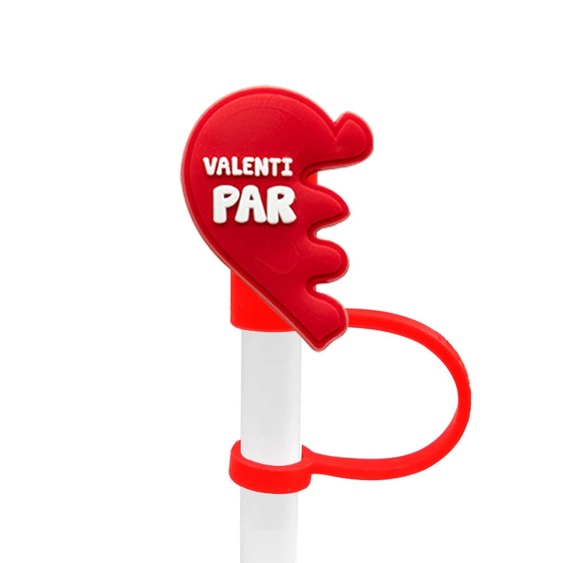 Love Cartoon Silicone Straw Cap 8-10 Straw Dust Cap Dust Cover Personalized Beverage Straw Sleeve Spot