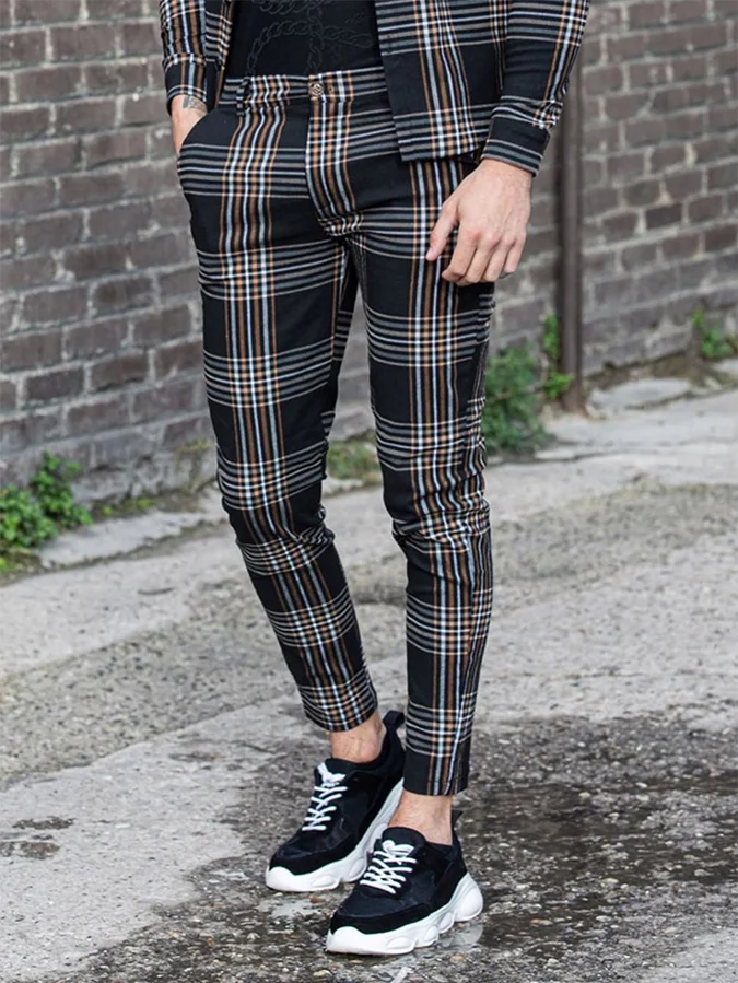 Men's Casual Plaid Pants