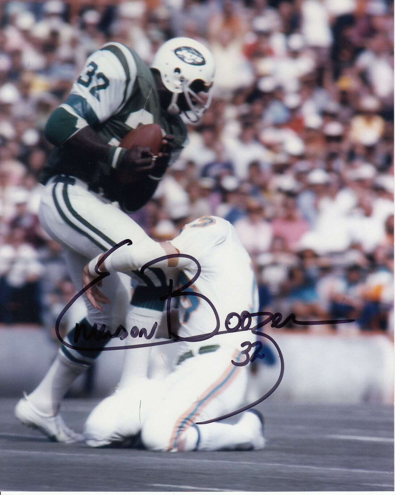 Emerson Boozer #3 8x10 Signed Photo Poster painting w/ COA New York Jets 031719