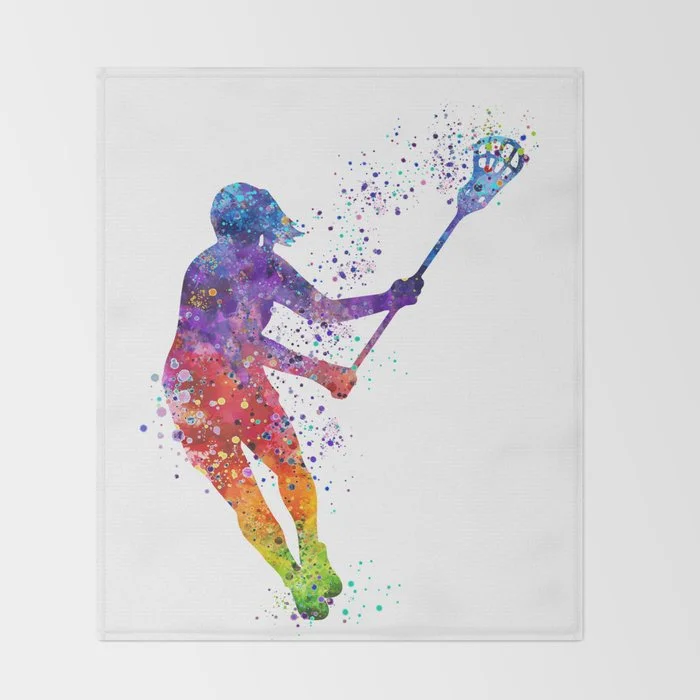 Personalized Lovely Lacrosse Blanket for Comfort & Unique | BKKid70[personalized name blankets][custom name blankets]