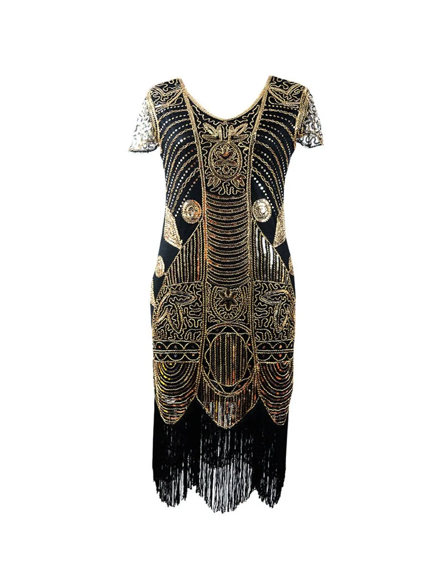 Gatsby Style Dress Vintage Sequined Bodycon Dress