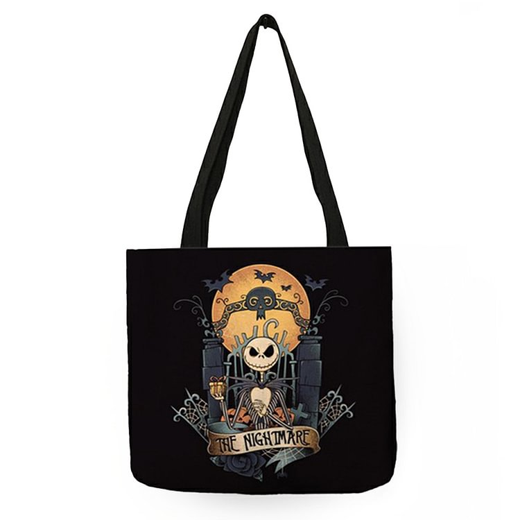 【Limited Stock Sale】Linen Tote Bag - Horror Movie Jack