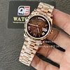 Rolex Day-Date 36 m128235-0075 Rose Gold Brown Ombr&eacute; Dial Fluted Bezel (36mm) Super Clone