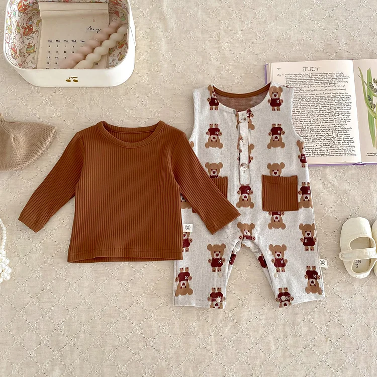  Baby Lovely Animal Pocket Knitted 2 Pieces Set