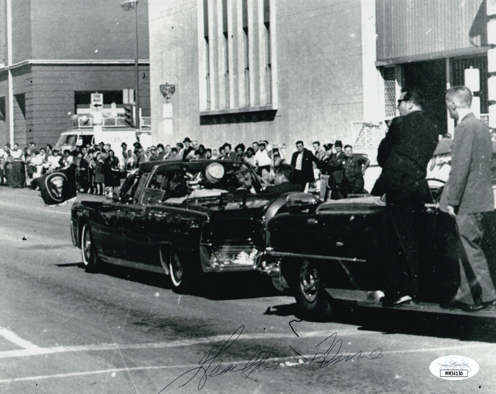 Gerald Blaine REAL SIGNED Photo Poster painting JSA COA Secret Service JFK Kennedy Assassination