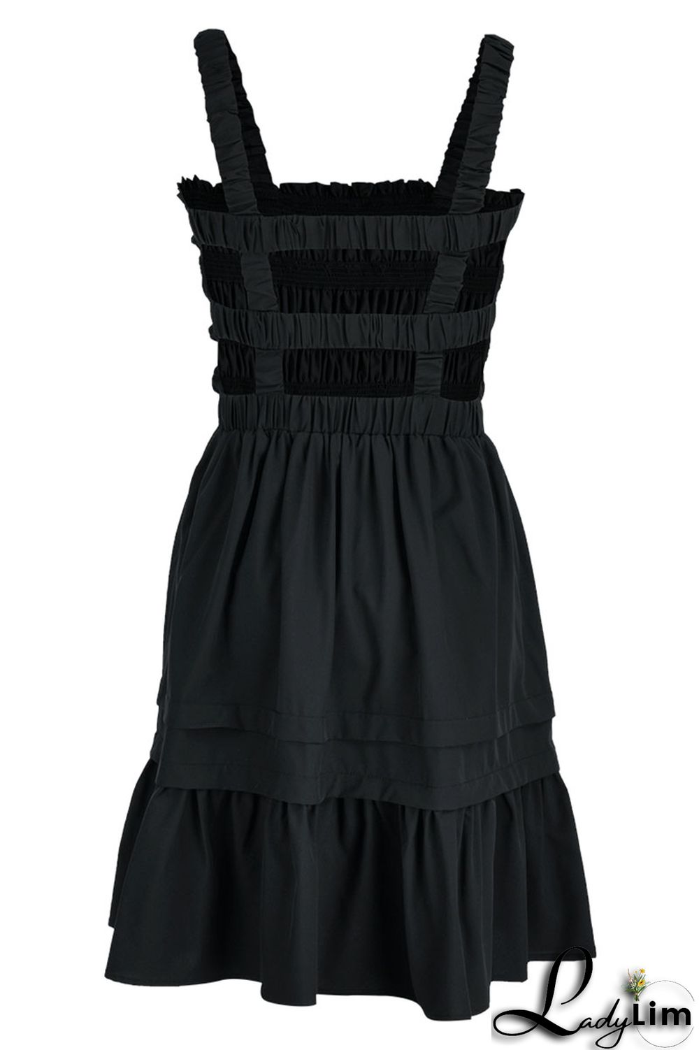 Rose Red Sexy Solid Patchwork Fold Stringy Selvedge Spaghetti Strap A Line Dresses