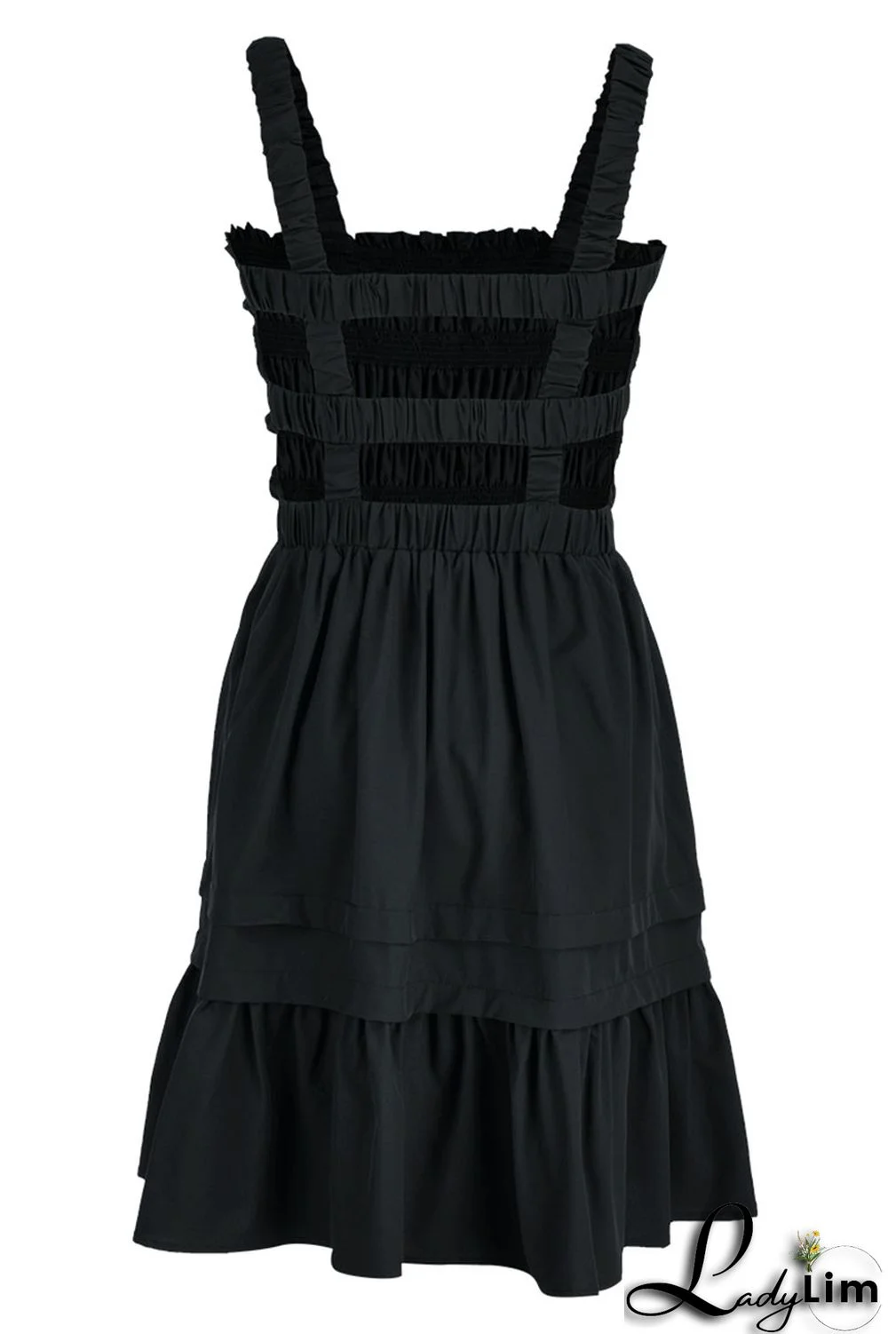 Rose Red Sexy Solid Patchwork Fold Stringy Selvedge Spaghetti Strap A Line Dresses