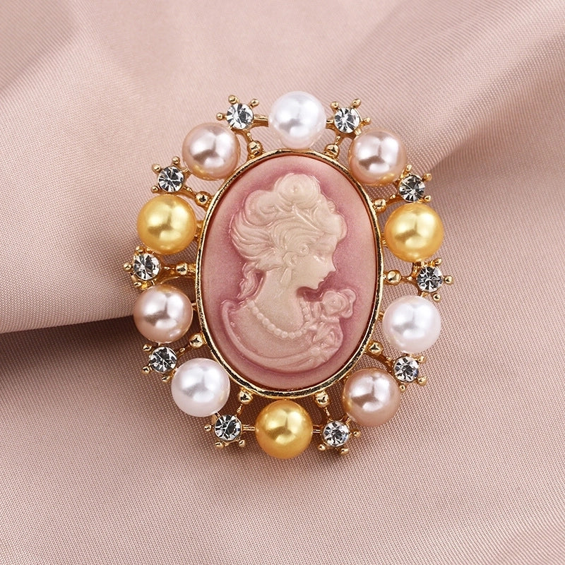 Luxurious Pin Geometric Alloy Inlay Artificial Pearls Rhinestones Women’S Brooches