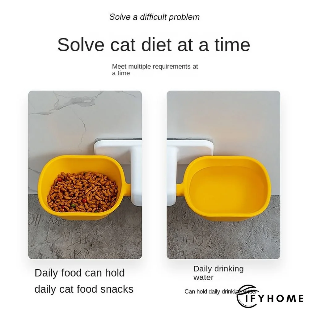 Punch-free Cat Bowl Integrated Double Bowl | IFYHOME