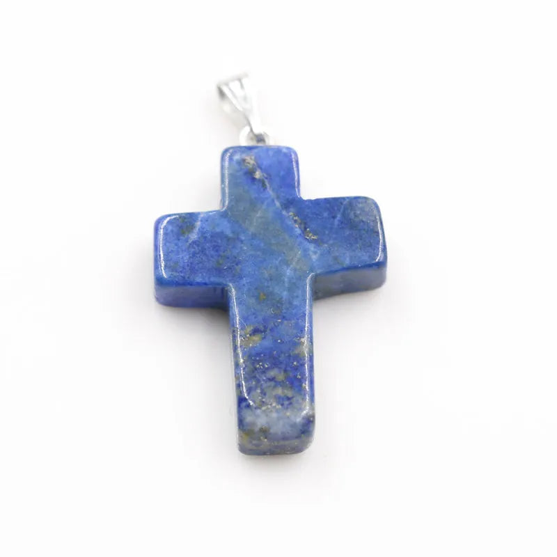 1 Piece 2.5*1.8cm Natural Stone Cross Pendant