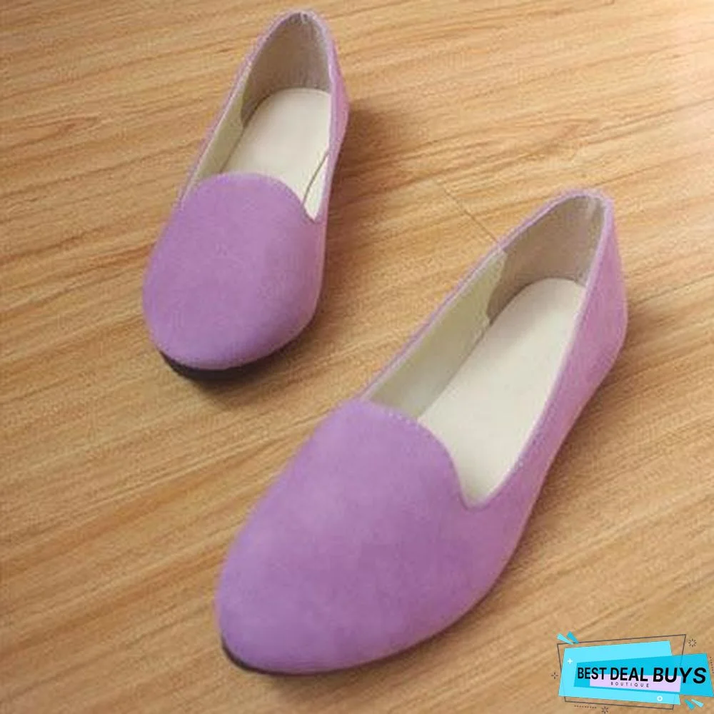 Plus Size Women Candy Color Loafers Flats Sweet Casual Shoes