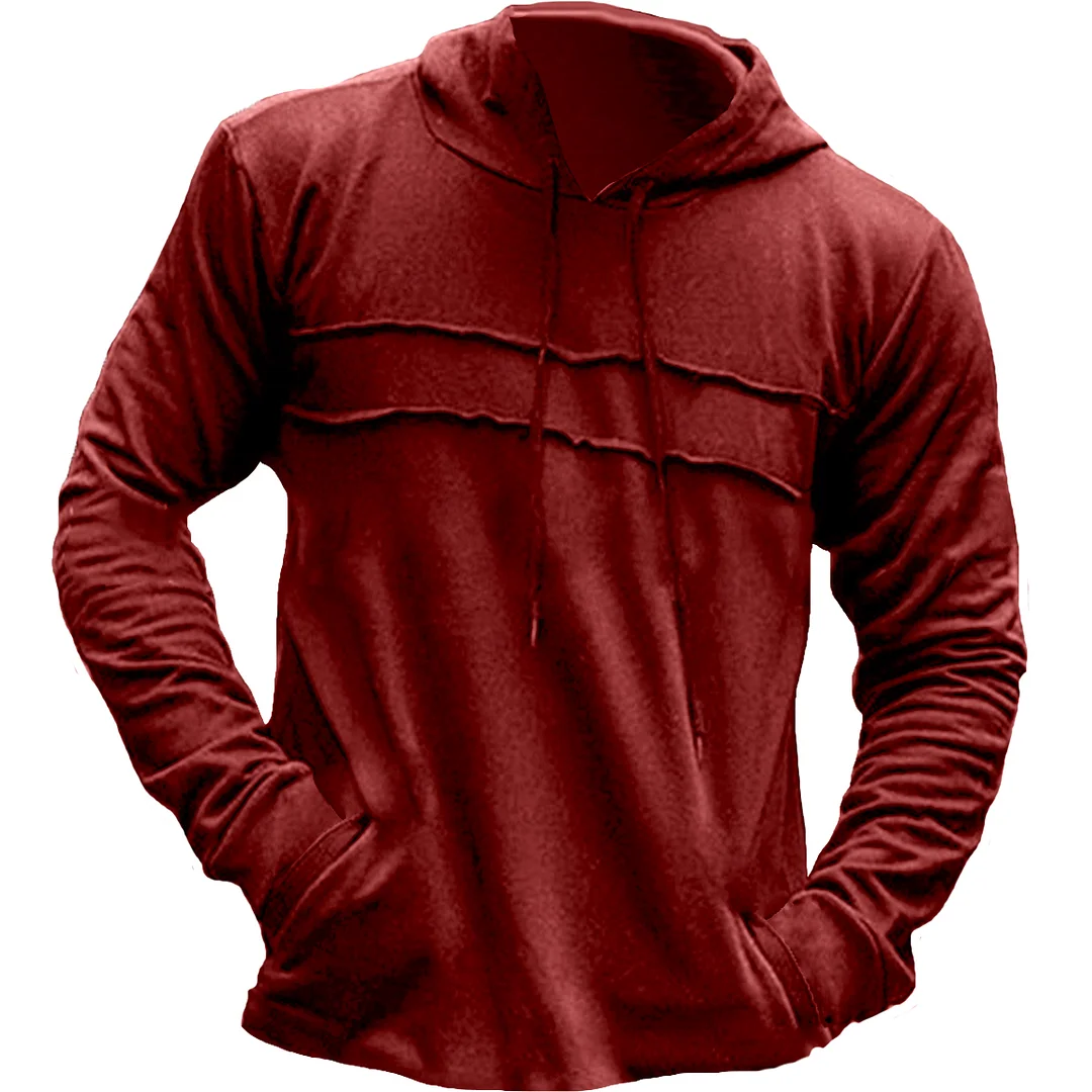 Men's Retro Casual Hooded Long Sleeve Hoodie
