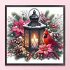 Cardinal and Lamp Full Stamped Cross Stitch Kit 11CT 3-Strand 40x40cm Animal