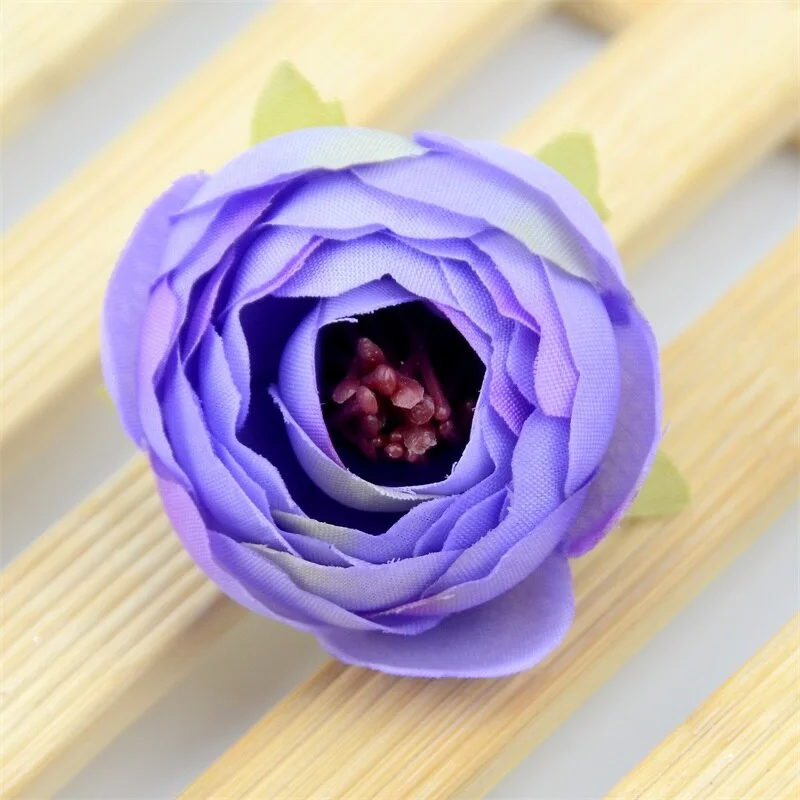 30pcs 3.5cm Mini Artificial Rose Bud Cut Flower Head Wedding Christmas Decoration DIY Sreath Gift Craft Flowers Accessories