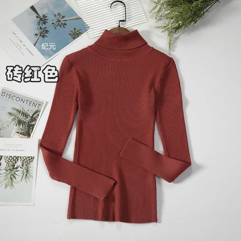 Uveng Uveng Sweater Woman With Bottom Shirt Autumn And Winter New Long Sleeves To Keep Warm Body Solid Color Knitted Shirt