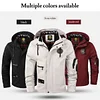Men's Casual Jacket Parka Autumn and Winter Hooded Men's Coat Solid Color Outdoor