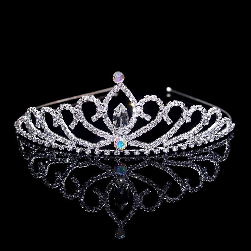 Women’s Elegant Glam Bridal Crown Metal Plating Inlay Artificial Pearls Rhinestones Crown